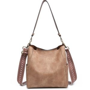 Last one‼️ Bucket 2 in 1 Tote w/Guitar Strap - Taupe